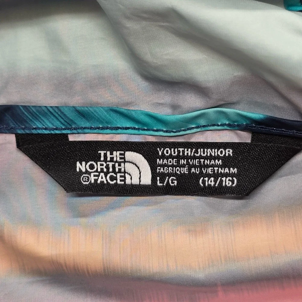 The North Face Windbreaker Jacket Hooded Stripe Windwall‎ Youth L